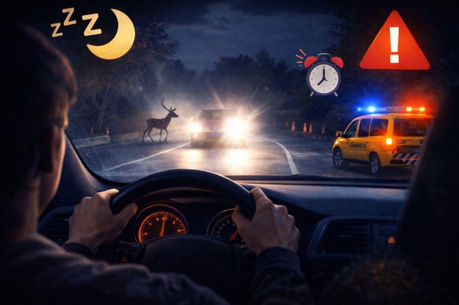 consigli su come guidare di notte