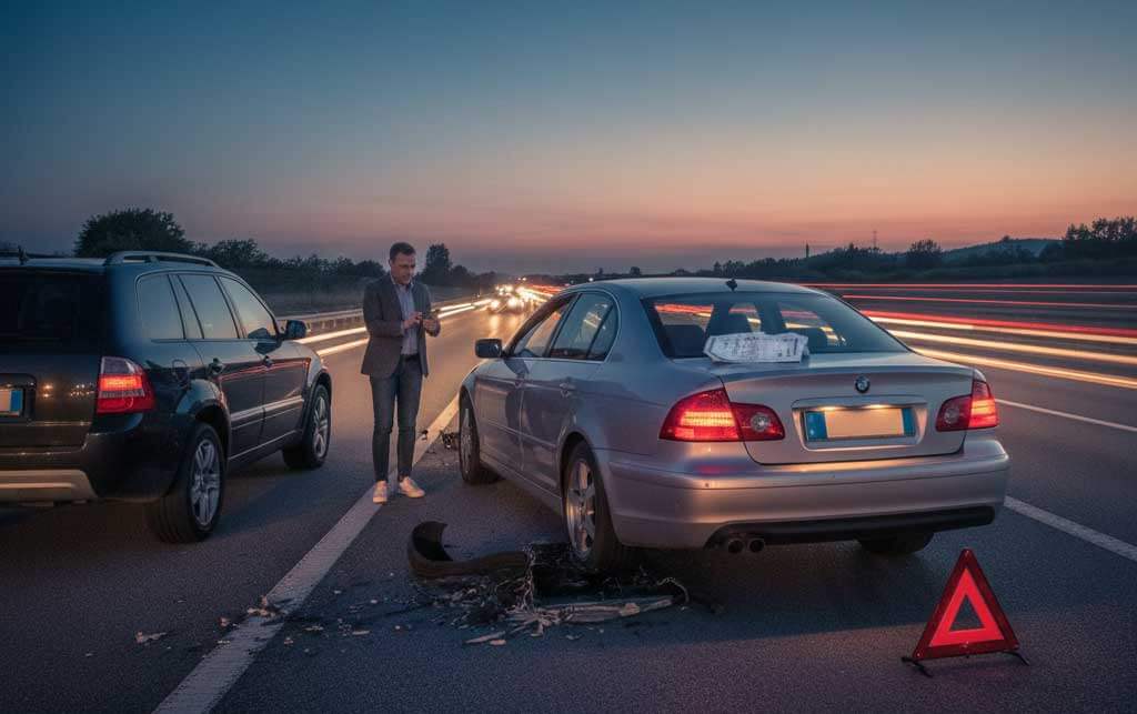 Incidente lieve ma auto bloccata: come gestire traffico, foto, CID e responsabilità