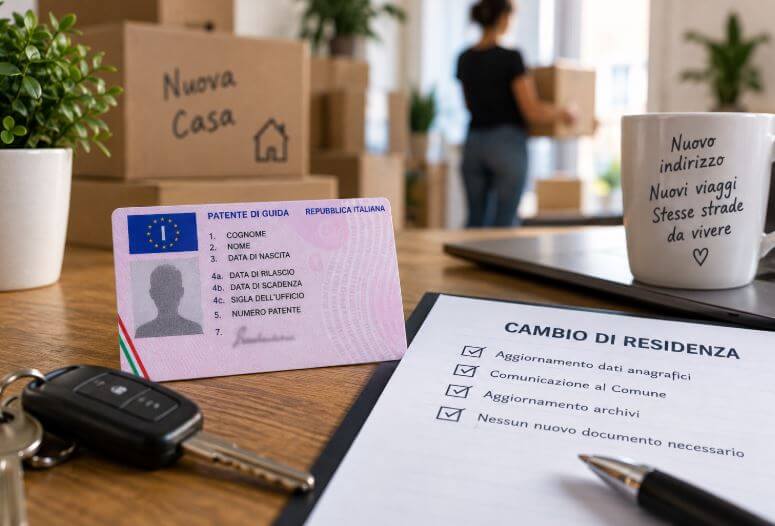 cambio residenza patente